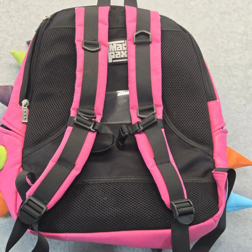 Madpax Spiketus Rex Pink Multi-Color 3D Spike Backpack Laptop Sleeve Bag